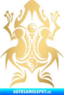 Samolepka Žába 001 zlatá metalíza
