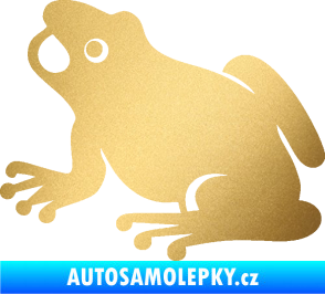 Samolepka Žába 007 levá zlatá metalíza
