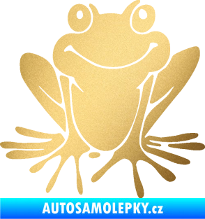 Samolepka Žába 008 pravá zlatá metalíza