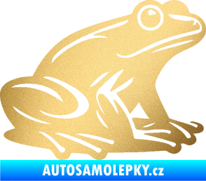 Samolepka Žába 012 pravá zlatá metalíza