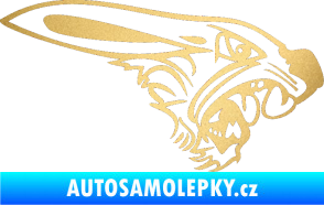 Samolepka Zajíc pravá zlatá metalíza