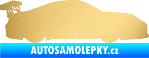 Samolepka Závodní auto 001 pravá zlatá metalíza