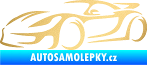 Samolepka Závodní auto 002 levá zlatá metalíza