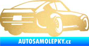 Samolepka Závodní auto 009 pravá zlatá metalíza