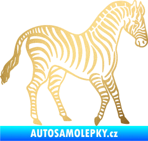 Samolepka Zebra 002 pravá zlatá metalíza