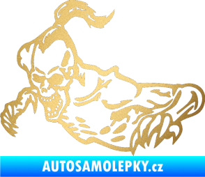 Samolepka Zombík levá zlatá metalíza