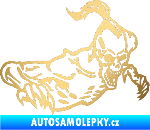 Samolepka Zombík pravá zlatá metalíza
