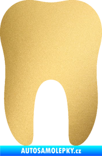 Samolepka Zub 001 stolička zlatá metalíza