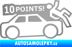 Samolepka 10 points  stříbrná metalíza