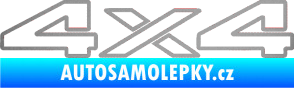 Samolepka 4x4 varianta 003 stříbrná metalíza