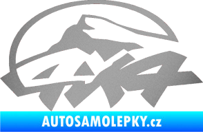 Samolepka 4x4 varianta 005 stříbrná metalíza