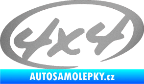 Samolepka 4x4 varianta 011 stříbrná metalíza