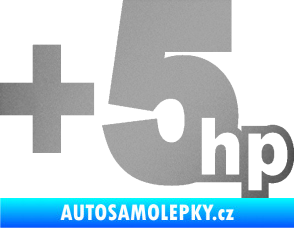 Samolepka + 5hp 003 stříbrná metalíza