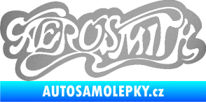 Samolepka Aerosmith 003 stříbrná metalíza