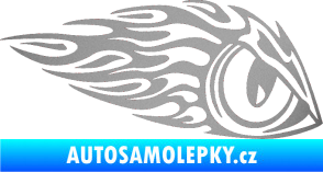 Samolepka Animal flames 016 pravá zvířecí oko stříbrná metalíza