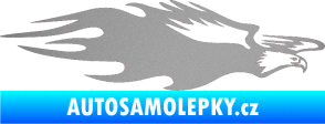 Samolepka Animal flames 030 pravá orel stříbrná metalíza