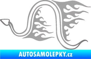 Samolepka Animal flames 040 levá had stříbrná metalíza