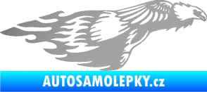 Samolepka Animal flames 076 pravá orel stříbrná metalíza