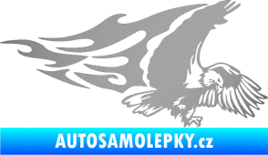 Samolepka Animal flames 081 pravá orel stříbrná metalíza