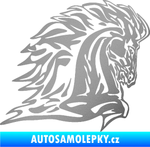 Samolepka Animal flames 101 pravá kůň stříbrná metalíza