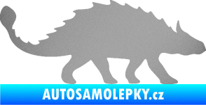Samolepka Ankylosaurus 001 pravá stříbrná metalíza