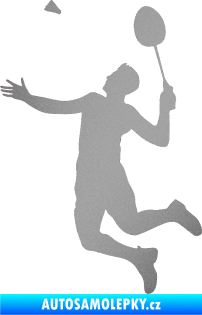 Samolepka Badminton 001 levá stříbrná metalíza