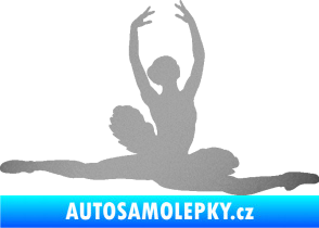 Samolepka Baletka 004 pravá stříbrná metalíza