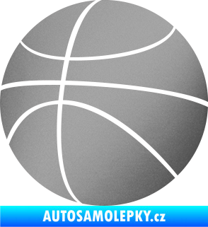 Samolepka Basketbalový míč 001 stříbrná metalíza