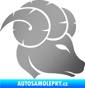 Samolepka Beran zvěrokruh 002 pravá stříbrná metalíza