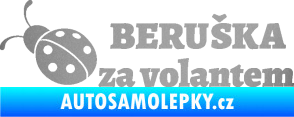 Samolepka Beruška za volantem stříbrná metalíza