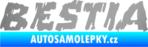 Samolepka Bestia stříbrná metalíza