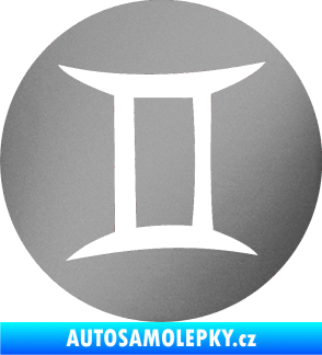 Samolepka Blíženci 001 - horoskop stříbrná metalíza