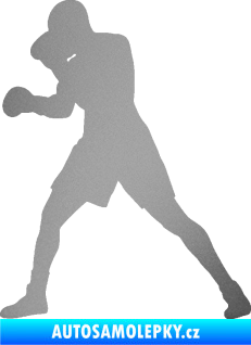 Samolepka Boxer 001 levá stříbrná metalíza