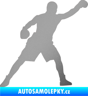 Samolepka Boxer 002 pravá stříbrná metalíza