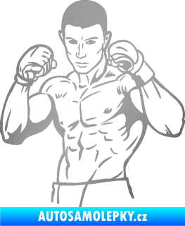 Samolepka Boxer 003 levá stříbrná metalíza