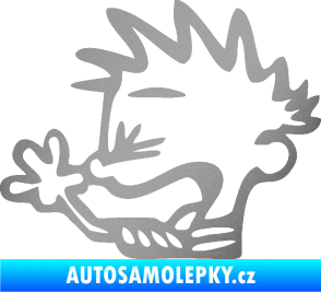 Samolepka Boy tůdle nůdle levá stříbrná metalíza