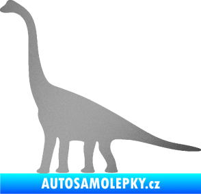 Samolepka Brachiosaurus 001 levá stříbrná metalíza