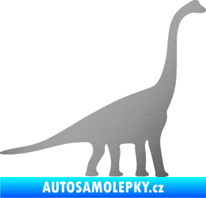 Samolepka Brachiosaurus 001 pravá stříbrná metalíza