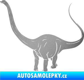 Samolepka Brachiosaurus 002 levá stříbrná metalíza