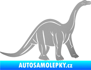 Samolepka Brachiosaurus 003 pravá stříbrná metalíza