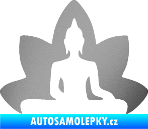 Samolepka Budha 003 pravá  stříbrná metalíza