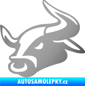 Samolepka Býk 001 levá stříbrná metalíza