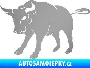Samolepka Býk 004 levá stříbrná metalíza
