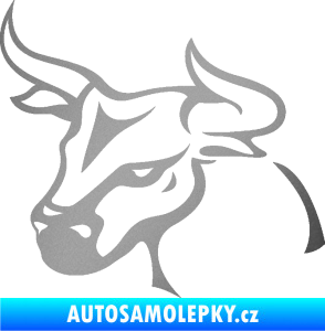 Samolepka Býk 005 levá stříbrná metalíza