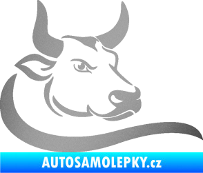 Samolepka Býk 008 pravá stříbrná metalíza