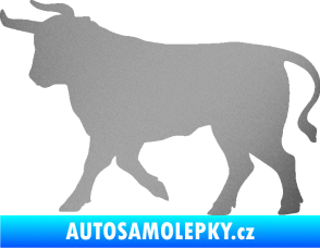 Samolepka Býk 011 levá stříbrná metalíza