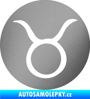 Samolepka Býk zvěrokruh 001 - horoskop stříbrná metalíza