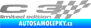 Samolepka C3 limited edition pravá stříbrná metalíza