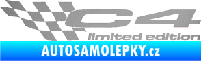 Samolepka C4 limited edition levá stříbrná metalíza