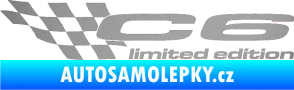 Samolepka C6 limited edition levá stříbrná metalíza